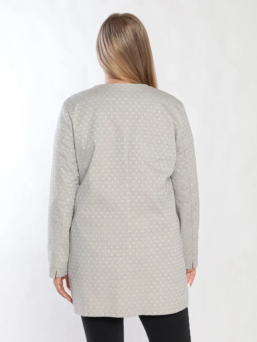 Жакет свободного кроя с графичным принтом